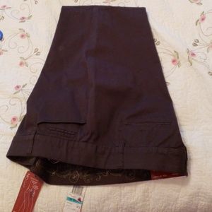 Dark Brown Pants With Slimming Panel